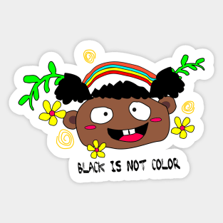 Black is not Color Sticker